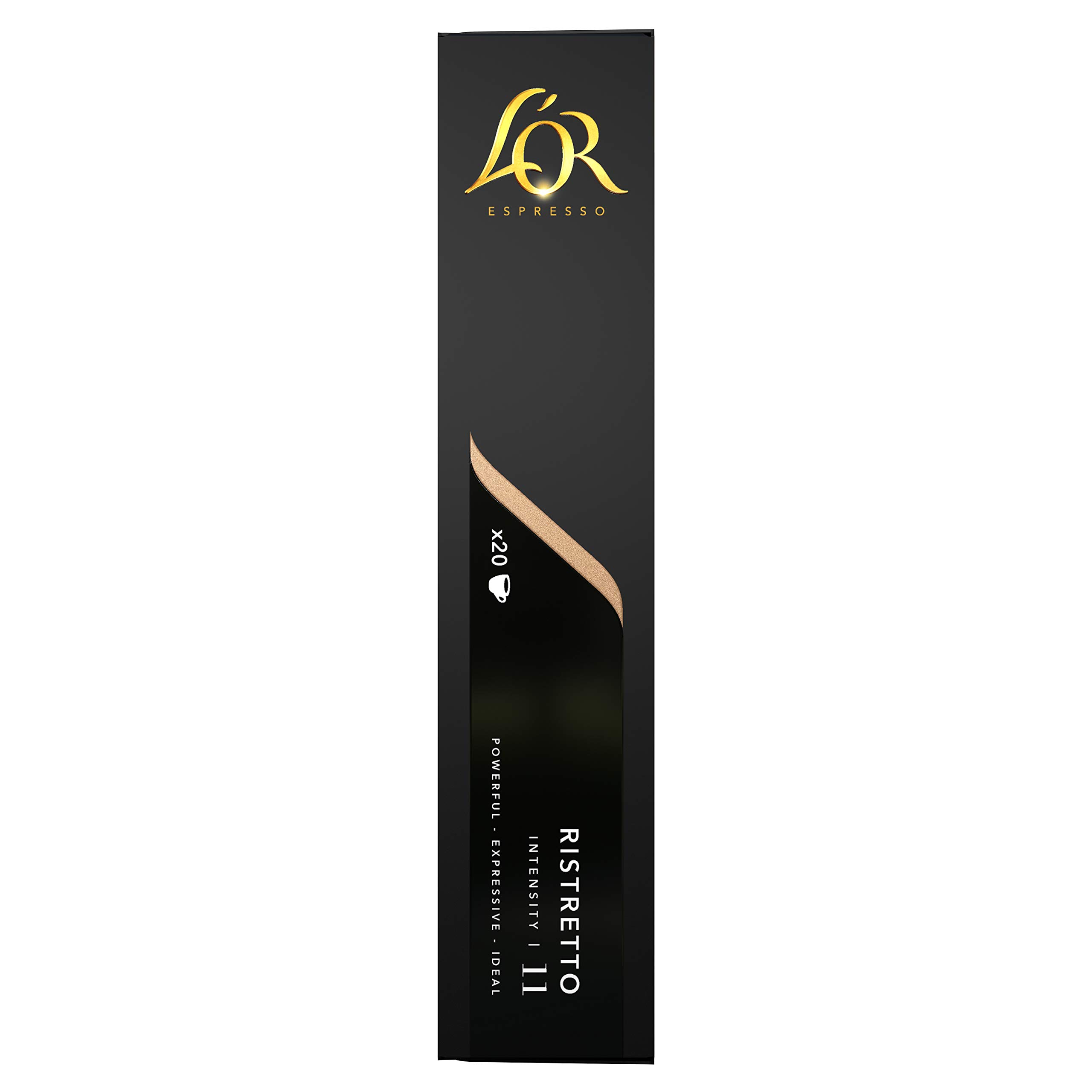 L'Or Espresso Café - 200 Capsules Ristretto Intensité 11 | Compatibles Nespresso®*, lot de 10 x 20 capsules aluminium