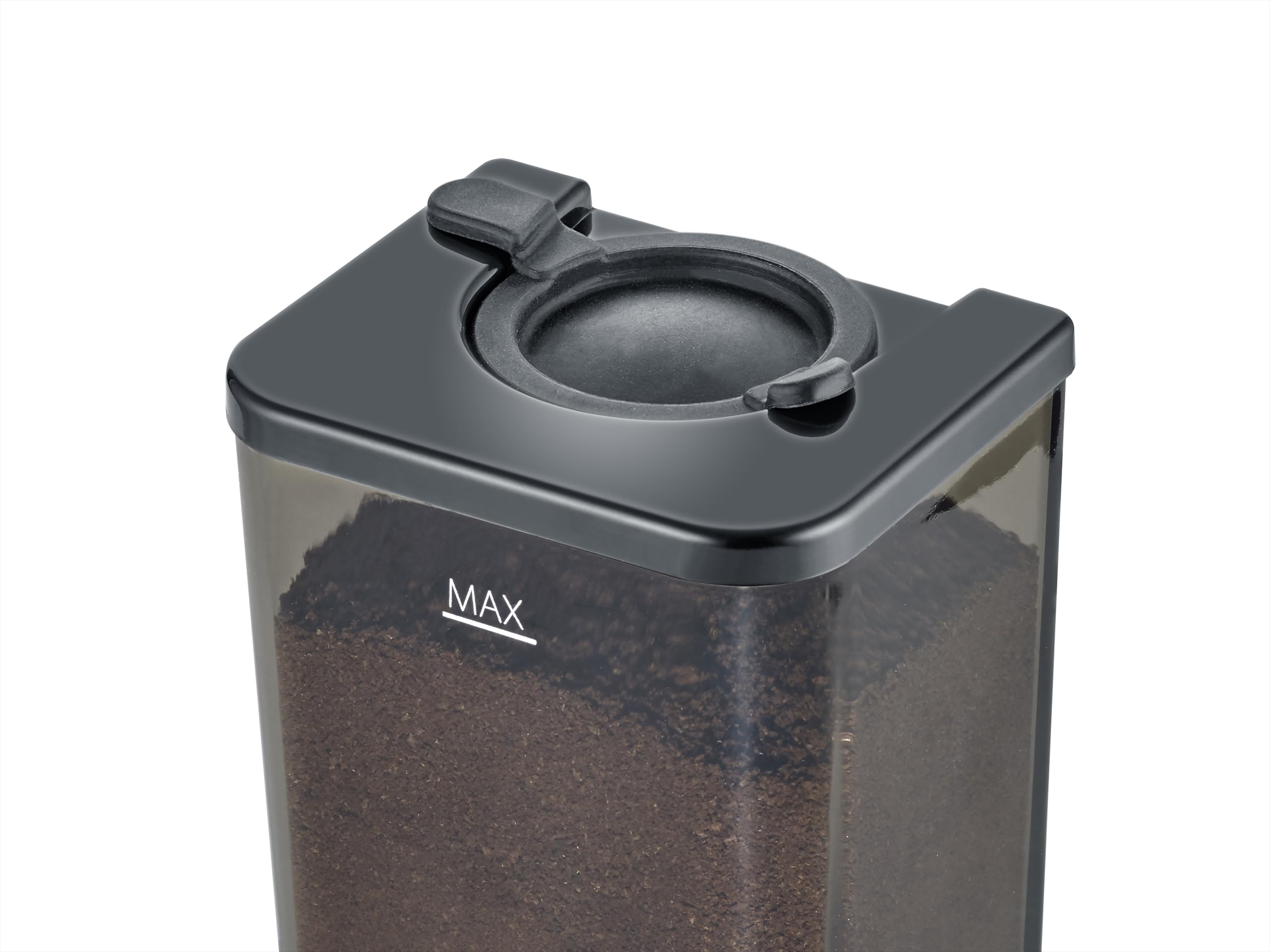 CASO BaristaChef Inox - moulin à café électrique, broyeur conique en acier inoxydable durable, avec support pour porte-filtre