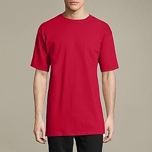 Hanes Men's Beefy-t T-Shirt, Heavyweight Cotton Tee, 1 Or 2 Pack, Big & Tall