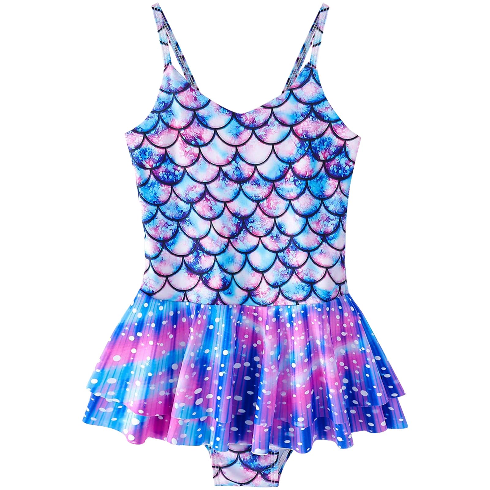Nivofu Bañador de Una Pieza para Niñas, Traje de Baño Una Pieza para Niñas, Bañador Niña, Bañadores Sirena, Bañador para Niña, Bañador Natacion Niña para Fiesta Natación de Verano
