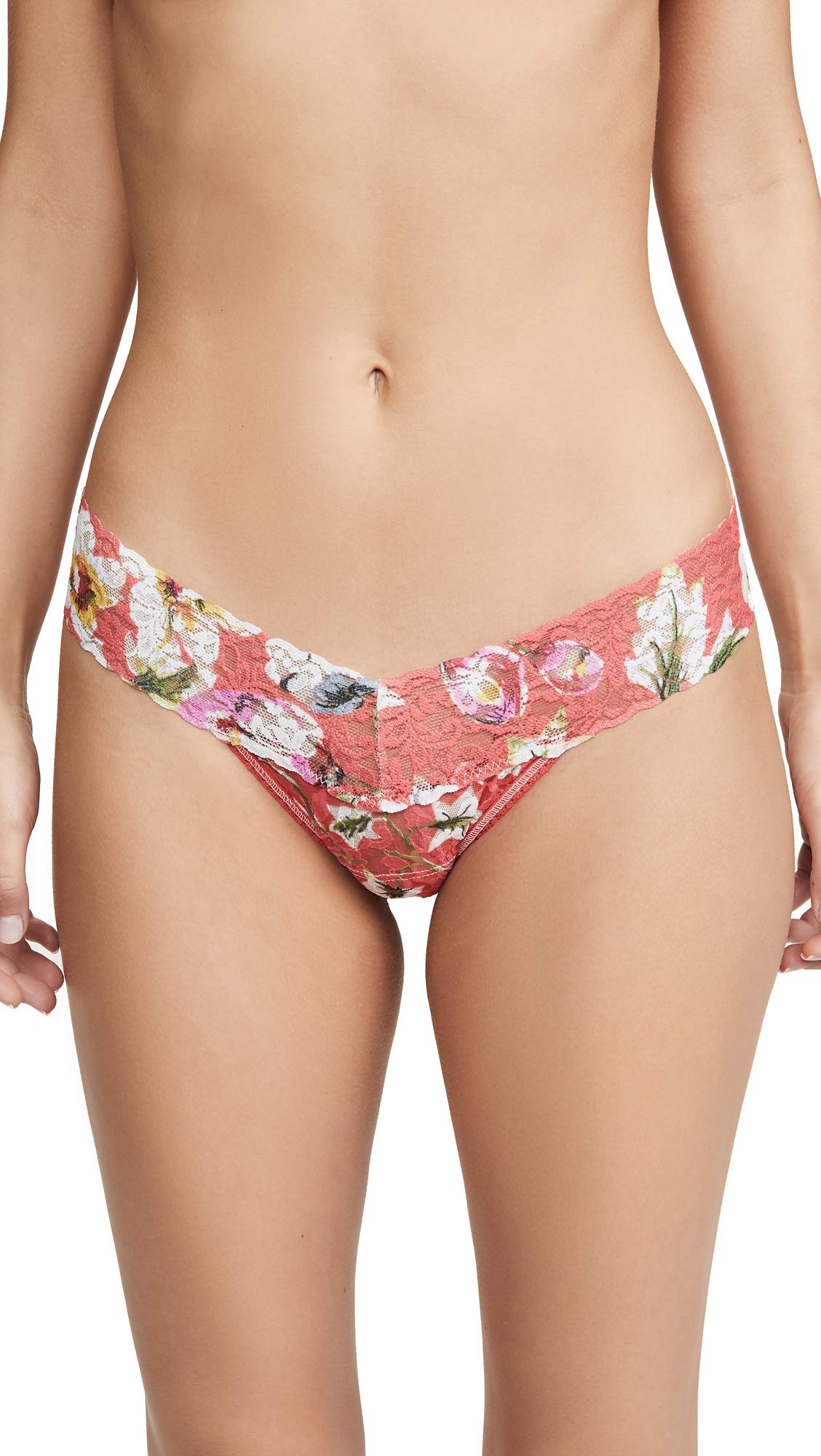 Hanky Panky damskie koral kwiatowy niski stan stringi