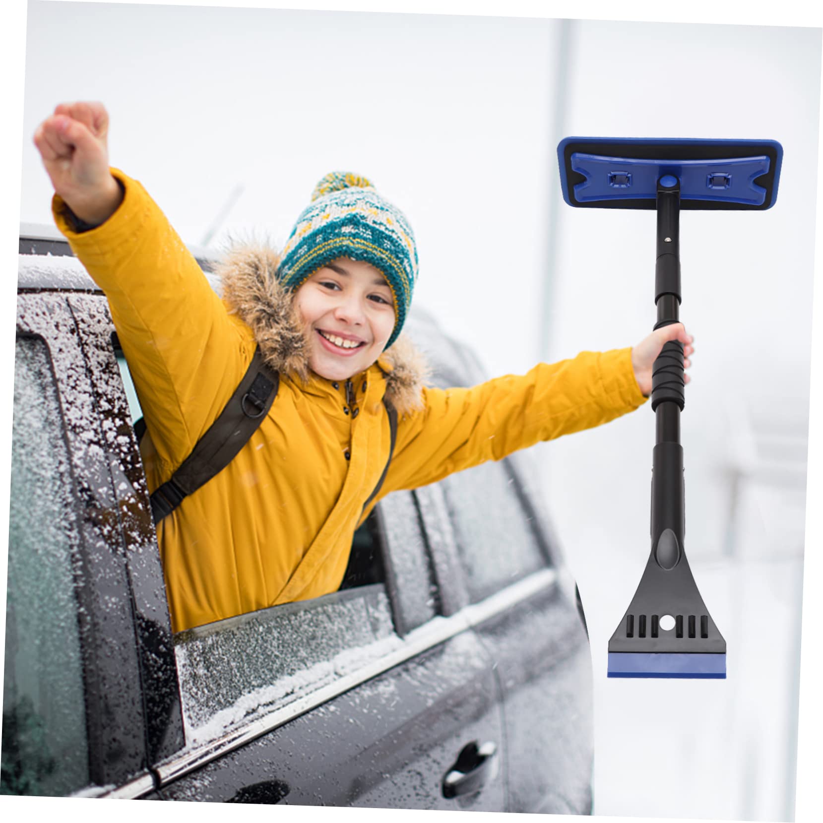 Grattoir à Glace pour Voiture Extensible 1 Set, Alliage D’aluminium EVA