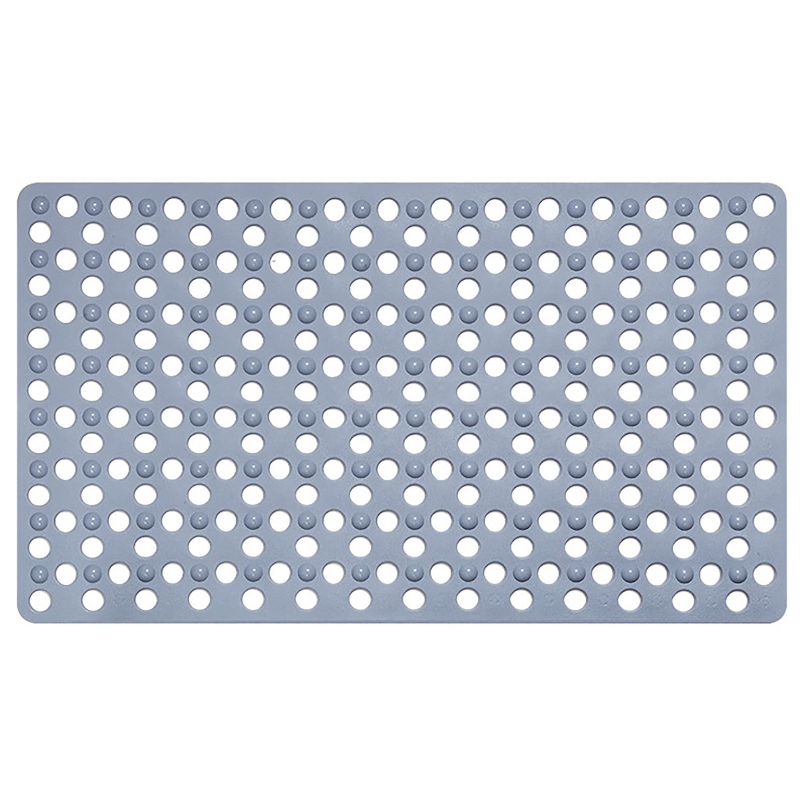 Tapis de bain antidérapant extra long en TPE lavable en machine avec ventouses antidérapantes et trous de drainage 57 x 86 cm