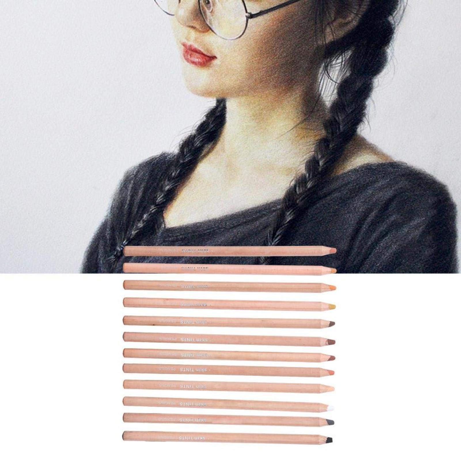 Tiiyee 12Pcs Wooden Oil Pastel Pencils - Image 4