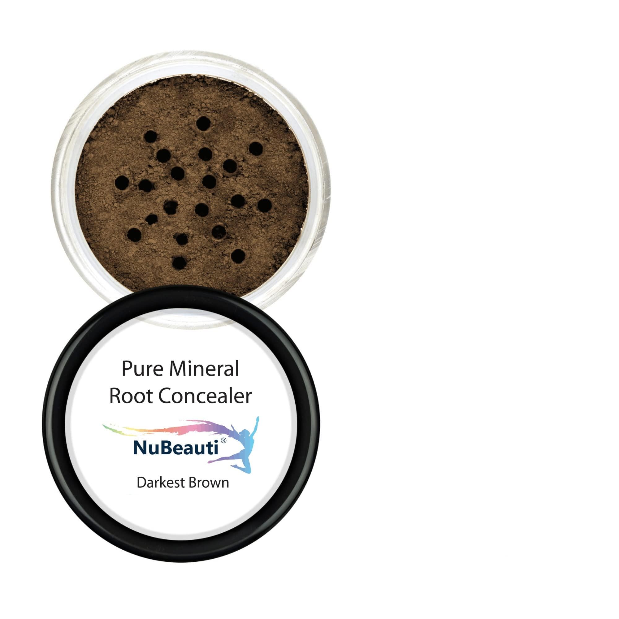 - Root Concealer Touch Up Powder | All-Natural Crushed Minerals | Fast and Easy Total Gray Hair Cover Up For Black, Brown, Auburn and Blonde Hair - 0.30 oz (Darkest Brown)