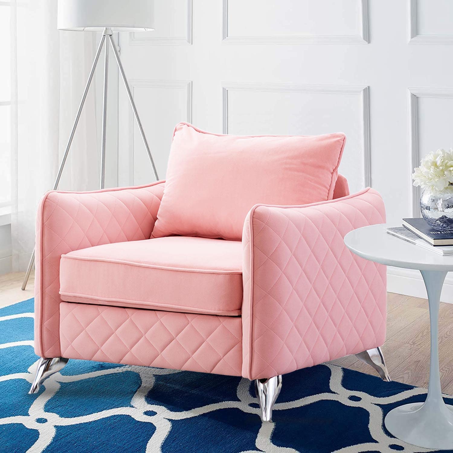 Buy Altrobene Mid Century Accent Arm Chair, Living Room Bedroom Home Office Reception Chair