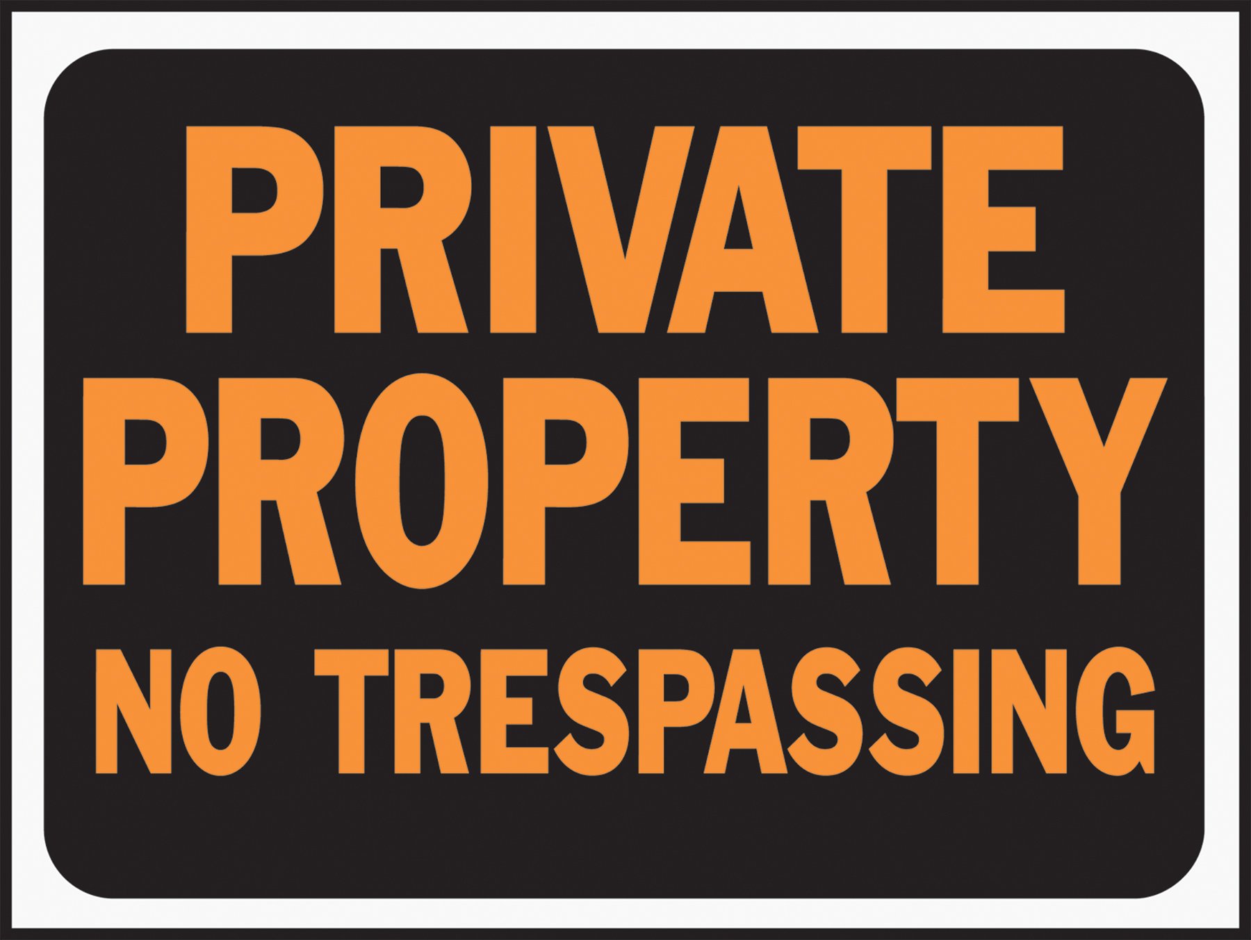 Hy-ko 3025 Plastique Propriété privée pas Entrés Sign, 22,9 x 30,5 cm