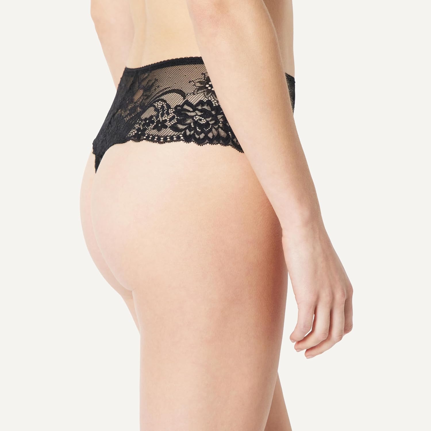 Amazon Essentials Women's Stretch Galloon Lace High Waisted Thong, Pack of 6 - Image 3