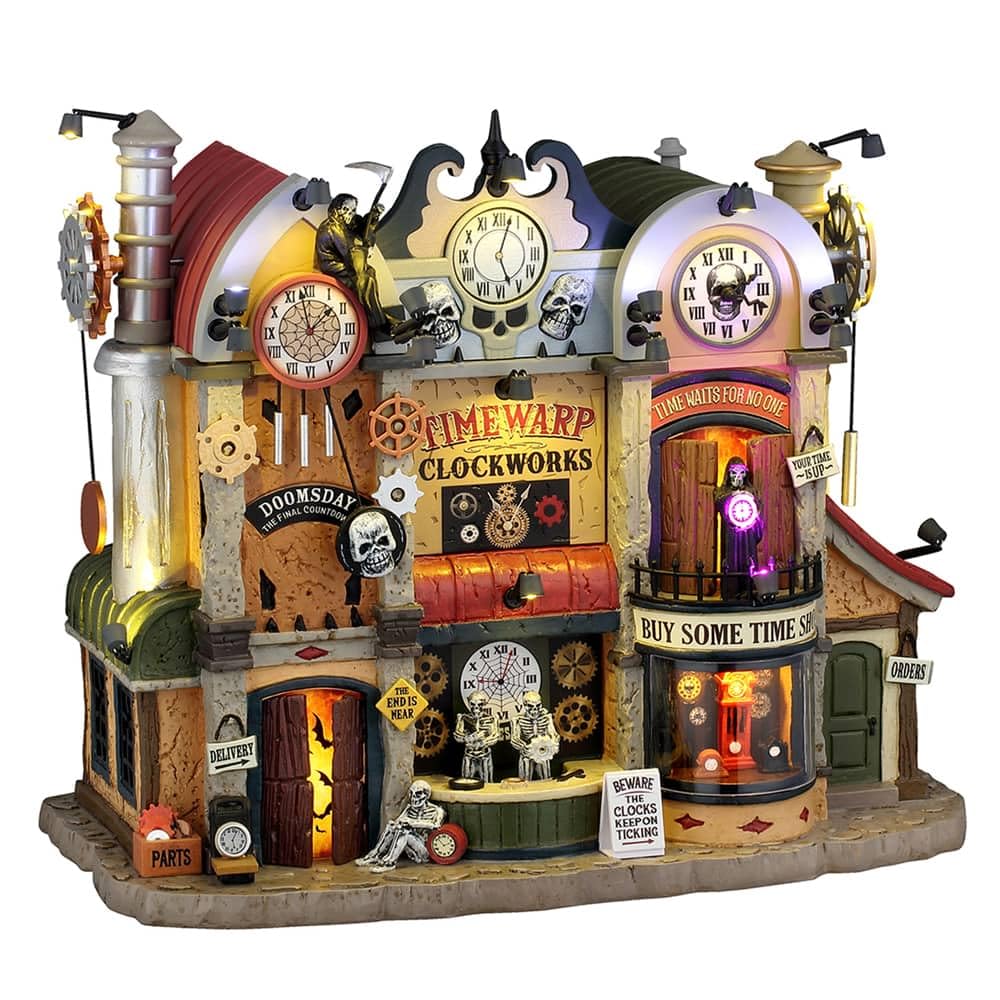 Lemax Timewarp Relojería 65513 pueblo navideño miniatura con luces música y movimiento