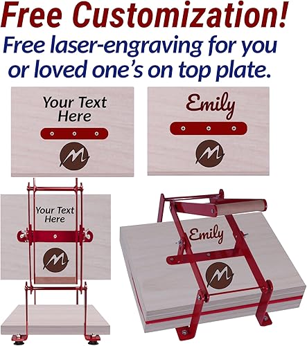 Miniatura 3 de woodlinopress Prensa de impresión de bloques de lino a mano, prensa de linóleo, negro-a5