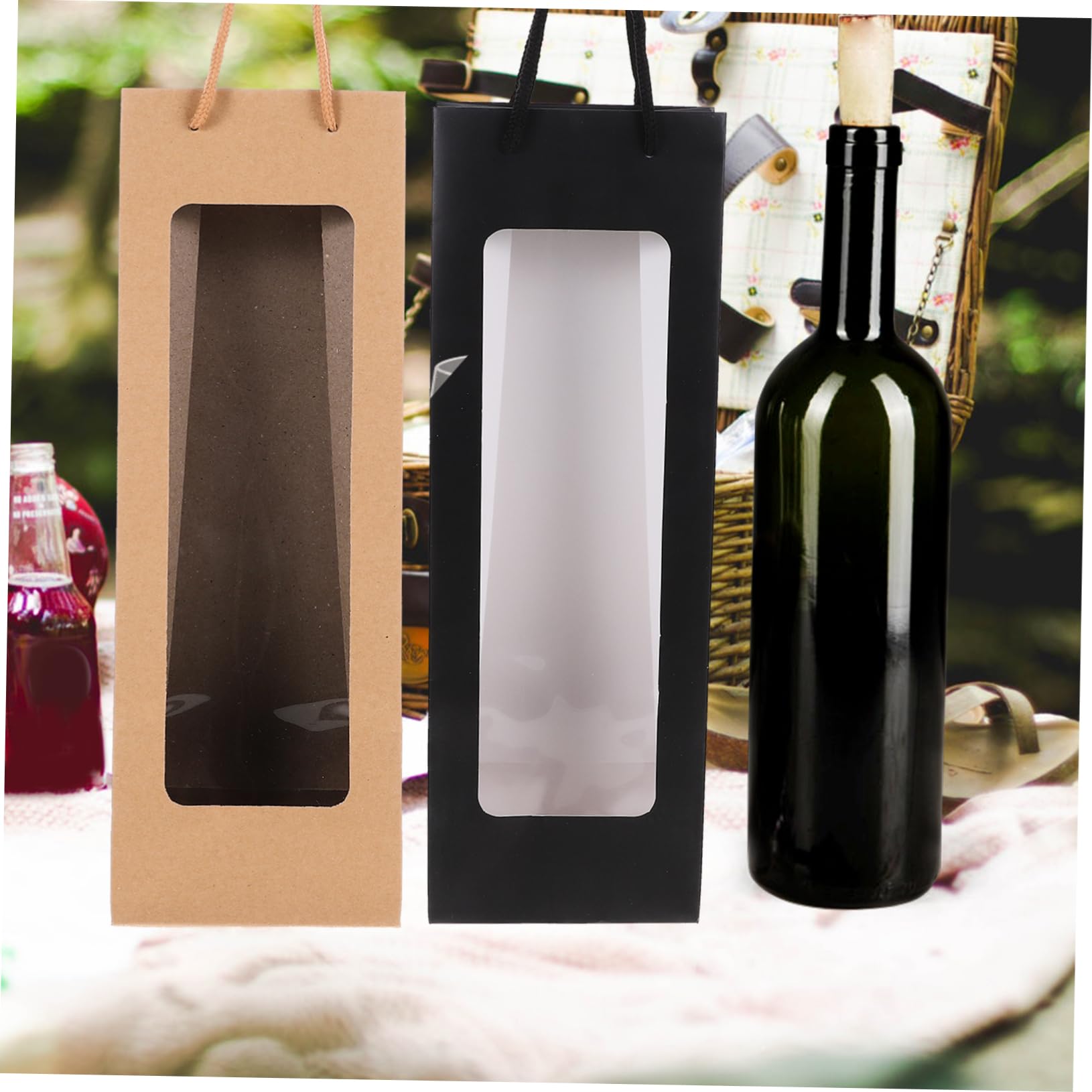 TOPBATHY 5 Ensembles Pochette Sachet Scellable Pour À Vin Range Bouteille Porte Bouteille D' De Bouteilles De Vin Rouge Papier 4 Pièces * 5
