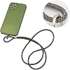 CONSTRAIN - Cell Phone Neck Strap, Swarovski Stone Sparkling Strap, Adjustable, Metal Ring, Lightweight & Stylish Strap Lanyard, Waterproof Design - Anthracite