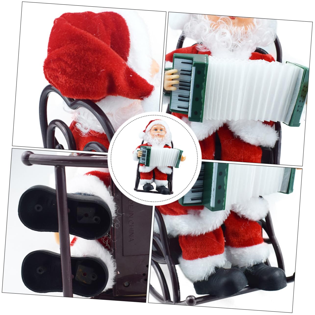 Ipetboom 1pezzi Giocattolo Elettrico di Babbo Natale Decorazione Natalizia Giocattolo per Feste Suona e Balla Materiale di Regalo di Natale