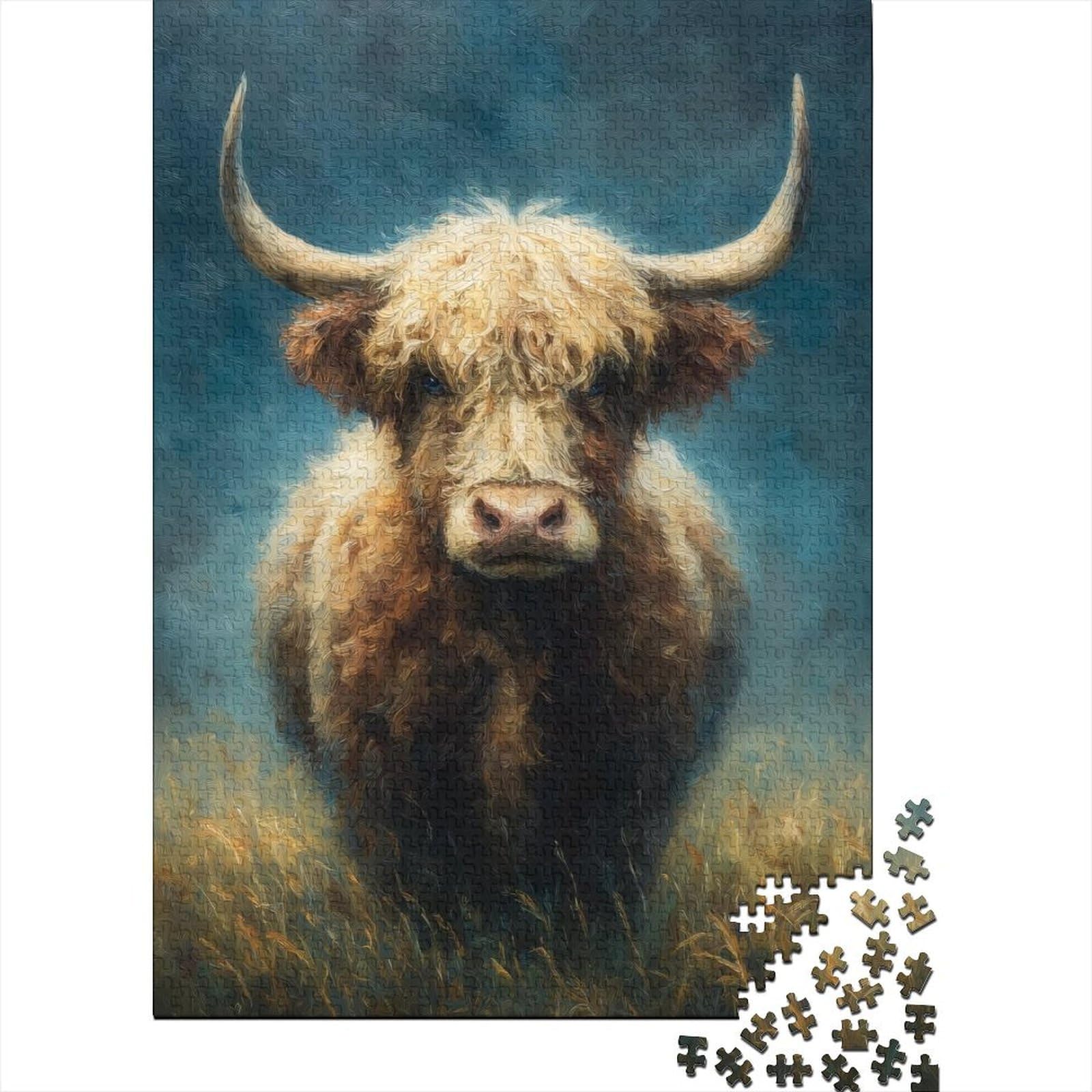 1000 Pieces Mini Jigsaw Puzzle Cow for Adults — image 1