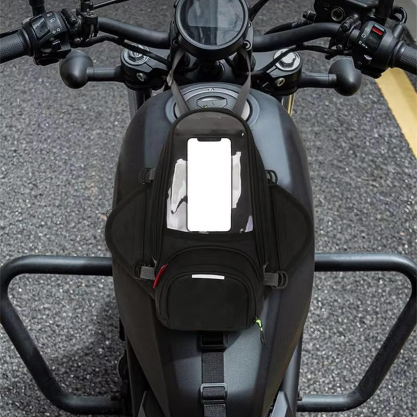 Universal-Motorrad-Tankrucksack Magnetisch Wasserdicht Reflektierend Vorderkoffer-Gepäcktasche Zubehör Reitertasche Aufbewahrungstasche Motorräder Satteltaschen Motorrad