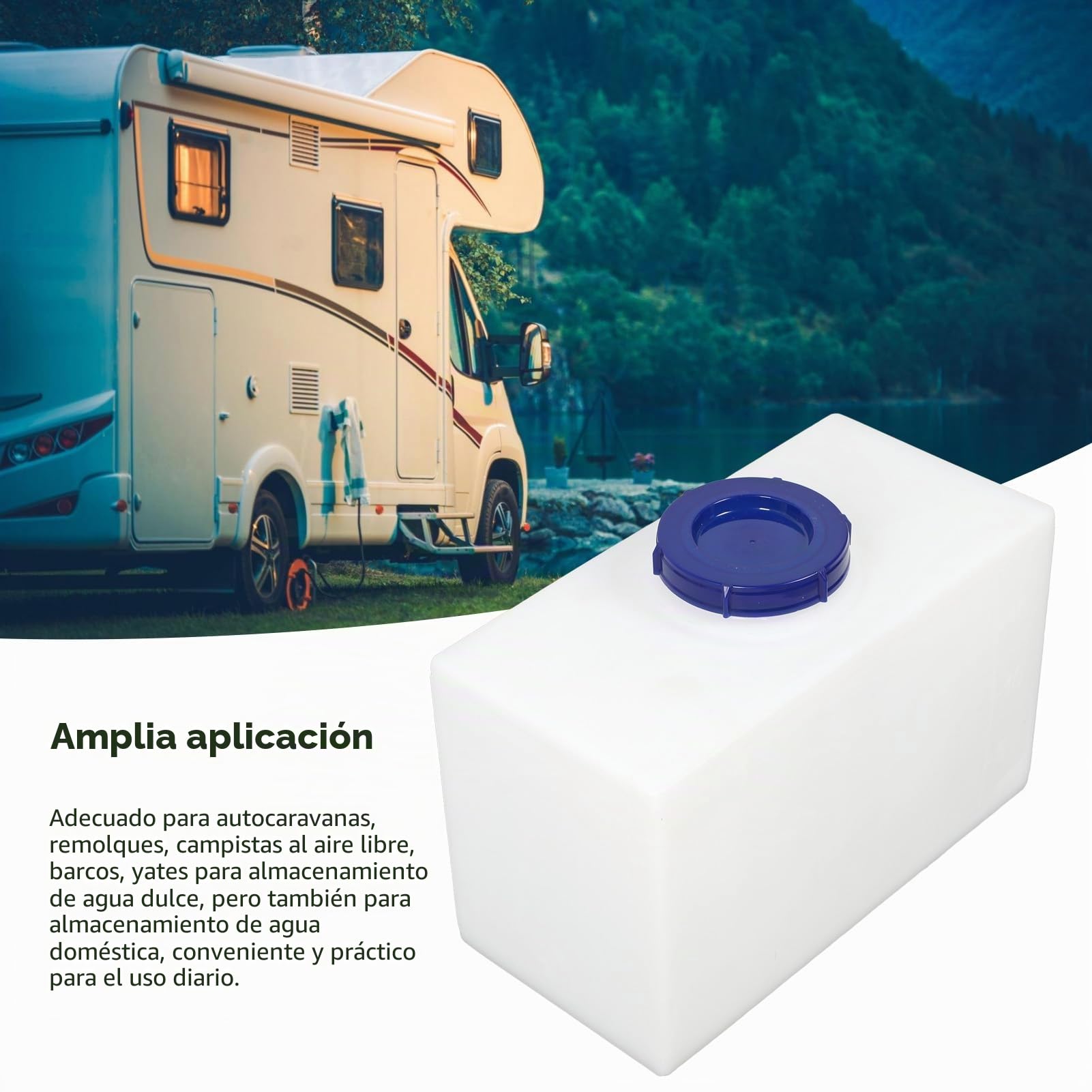 Fockety Tanque de retención de Agua, Tanque de Agua Dulce RV de 5 galones para Agua Potable y Potable, Tanque de Agua RV para Remolque, yate, Barco, Almacenamiento de Agua doméstico