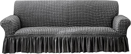 Funda para sofá con falda, funda universal de 1 pieza con falda, funda de sofá de elastano de alta elasticidad, protector de muebles, funda de sofá disponible en Yaxa Venezuela