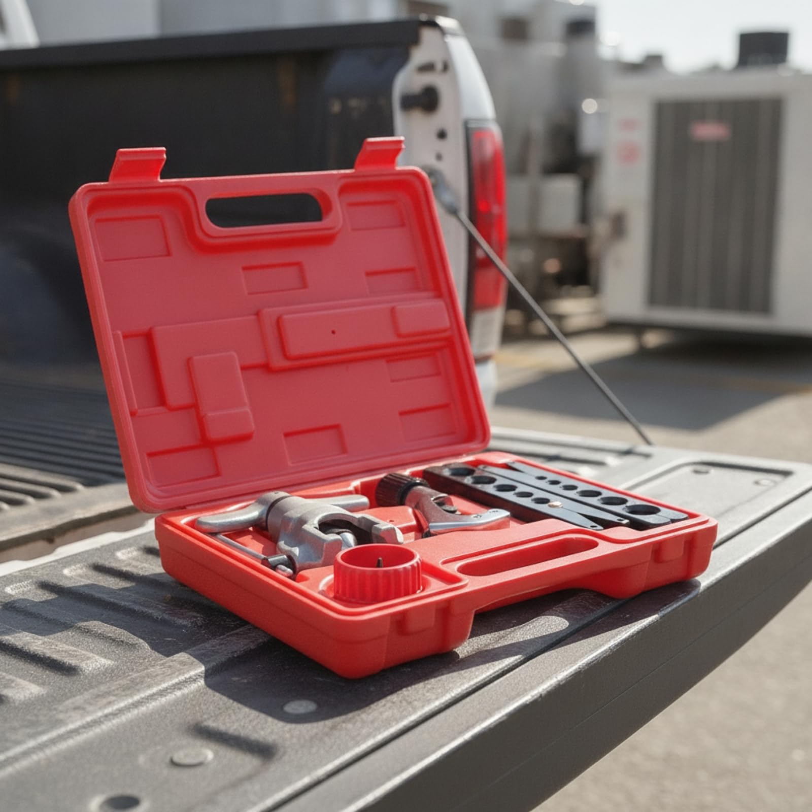 harayaa de Tubos de Cobre Kit Herramienta Manual Abocardador Ensanchador Aleación Resistente con Maletín Rígido Adecuado para Fontanería Refrigeración Climatización