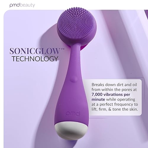 Miniatura 2 de PMD Clean Mini - Smart Facial Cleansing Device with Silicone Brush  Anti-Aging Massager - Waterproof - SonicGlow Vibration Technology - Clear Pores