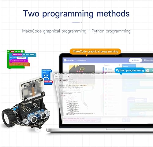 Miniatura 6 de Yahboom Kit robótico de juguete para estudiantes de Microbit Programación Visual Autónoma Conducción Programación Smart Robot Kit Proyectos STEM