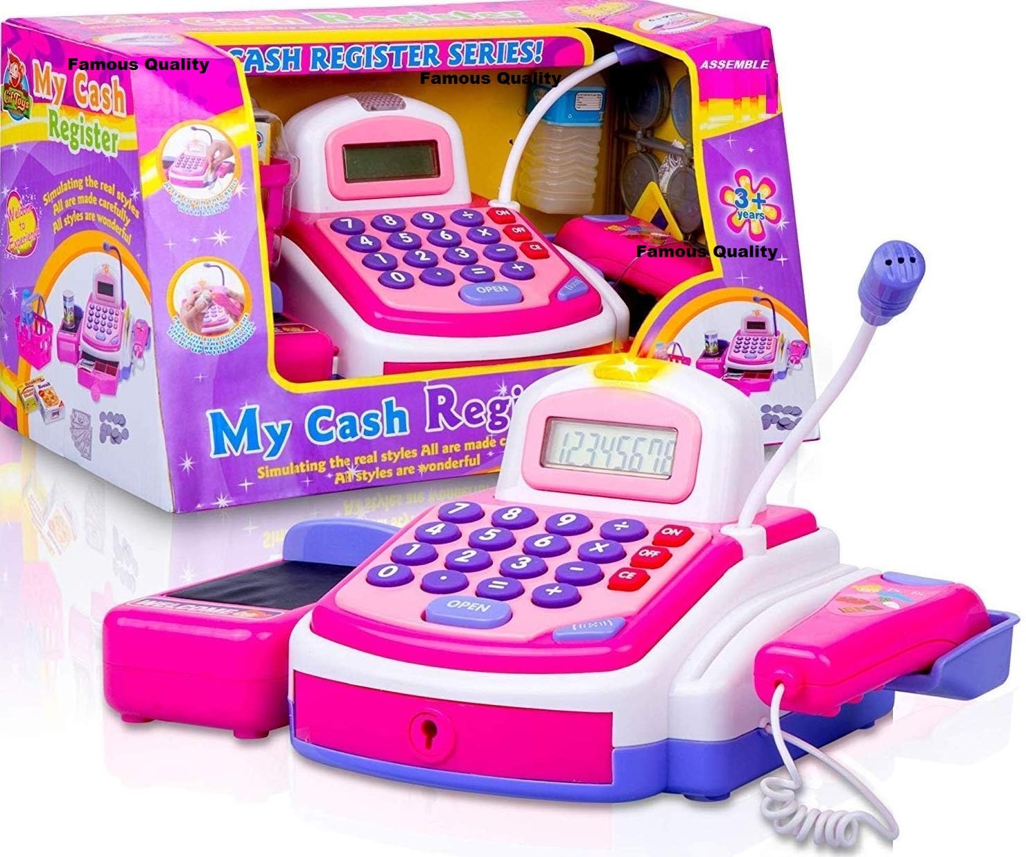 Famous Quality Plastic Electronic Cash Register Toy, Multicolour, 3 Years and Above (B084RGR7FX) Amazon Price History, Amazon Price Tracker
