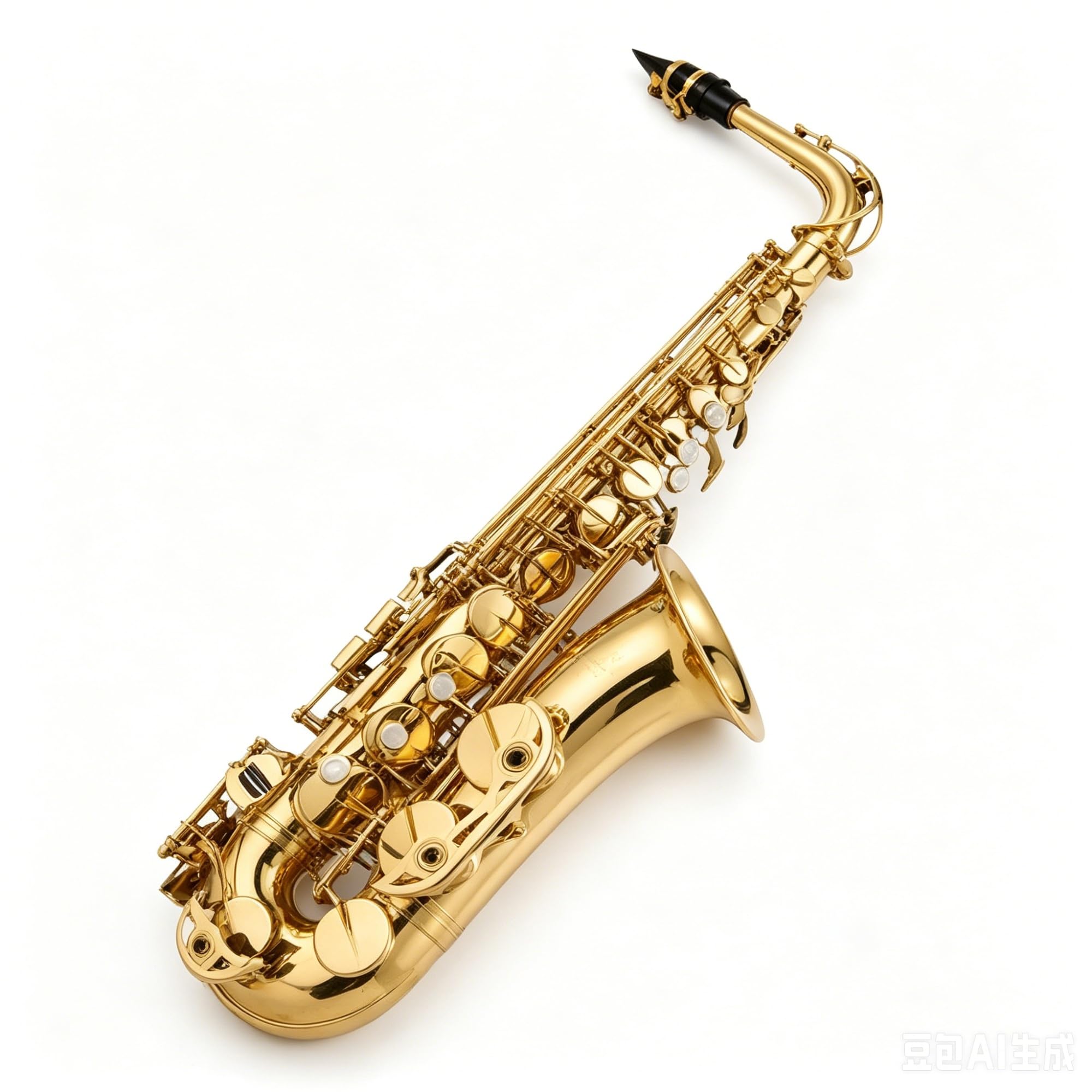 Saxofón alto en Mi bemol for principiantes, instrumento musical de latón, saxofón lacado en oro con bolsa(Intermediate)