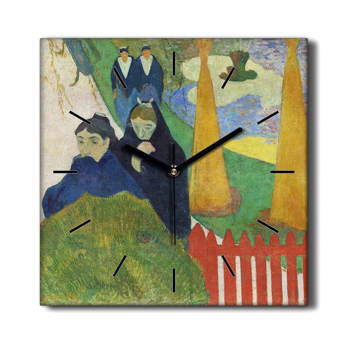 Horloge Murale Arlésiennes Gauguin Toile Idéale pour Déco Salon Zen