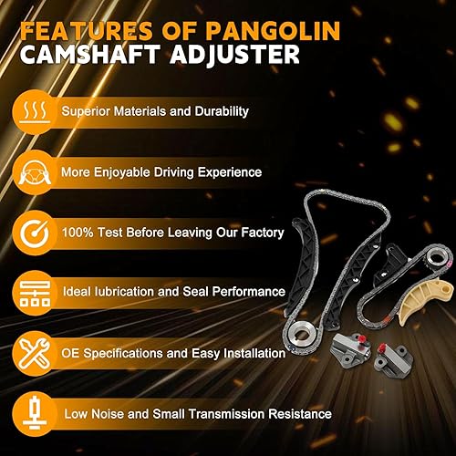 Miniatura 7 de PANGOLIN Kit de cadena de distribución Engranaje de bomba de aceite con piñón de engranaje VVT de 2 piezas para Hyundai Kia Optima Sonta G4KH G4KC