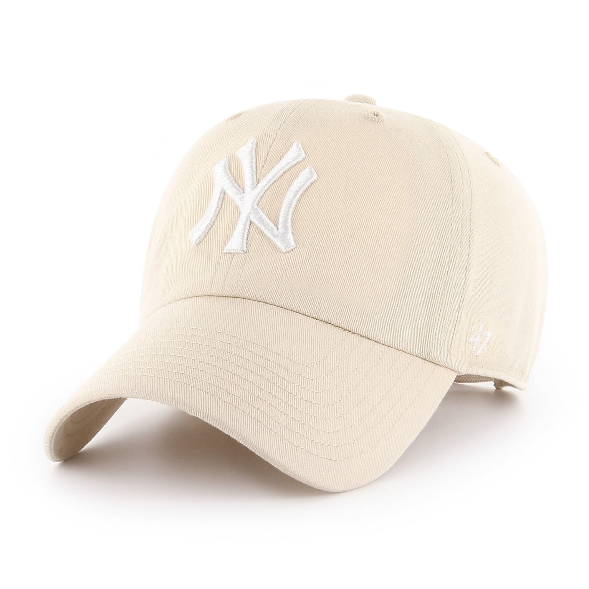 Unisex New York Yankees #35227 47 New York Yankees Mlb Clean Up Natural Beige Adjustable Cap