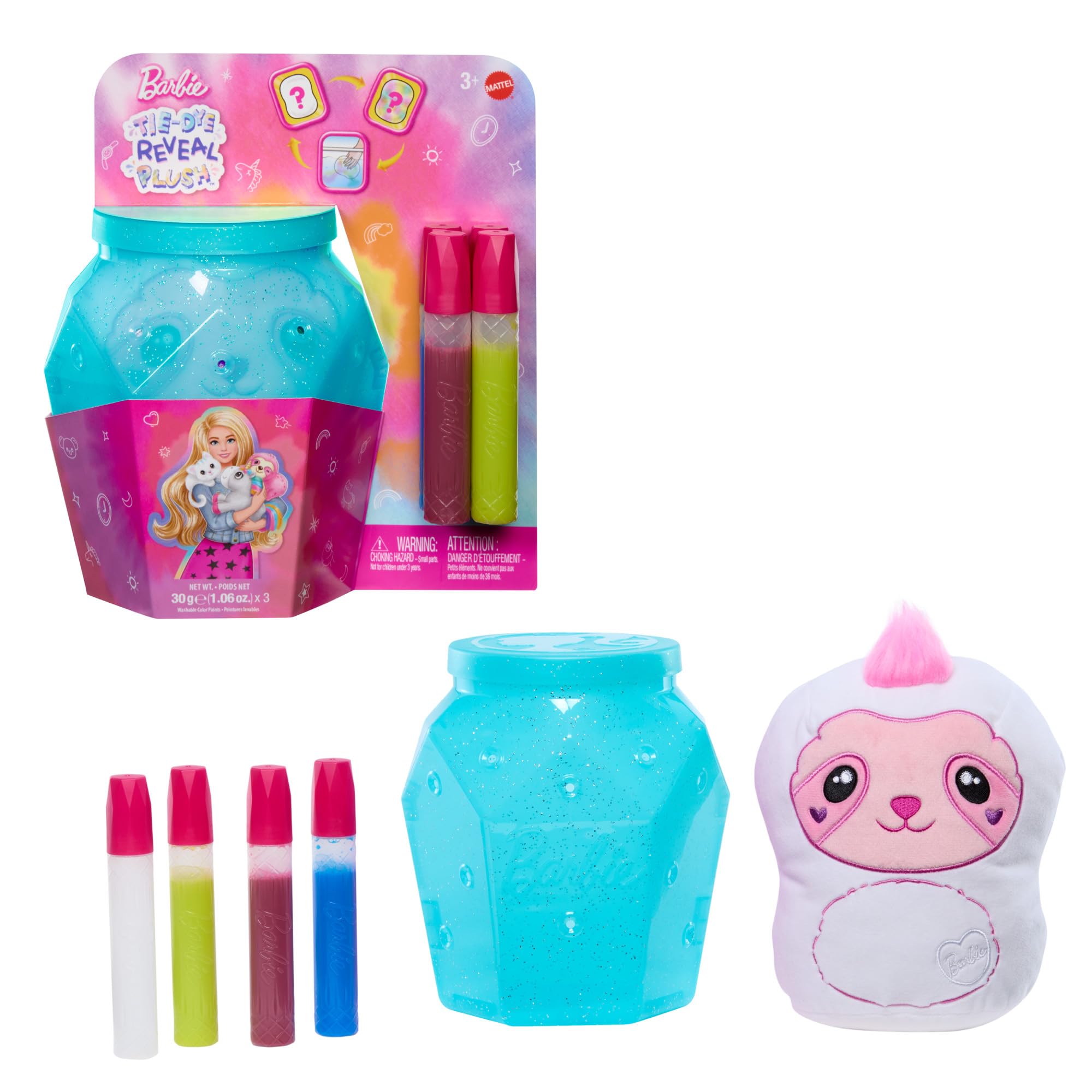 Amazon.com: Barbie Peluche Tie Dye Perezoso 7 : Toys & Games