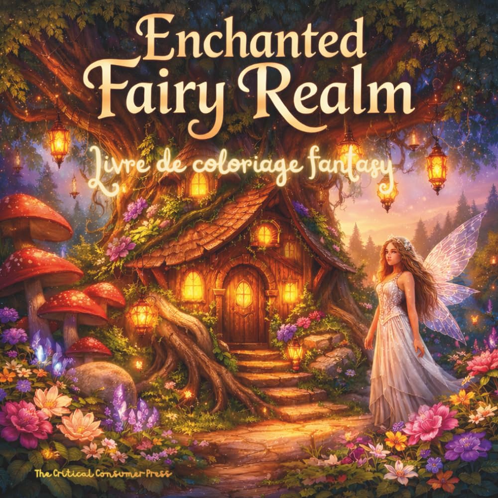 Enchanted Fairy Realm – Livre de coloriage fantasy pour adolescents et adultes: Fées, forêts enchantées et scènes féeriques relaxantes pour réduire le stress et stimuler la créativité