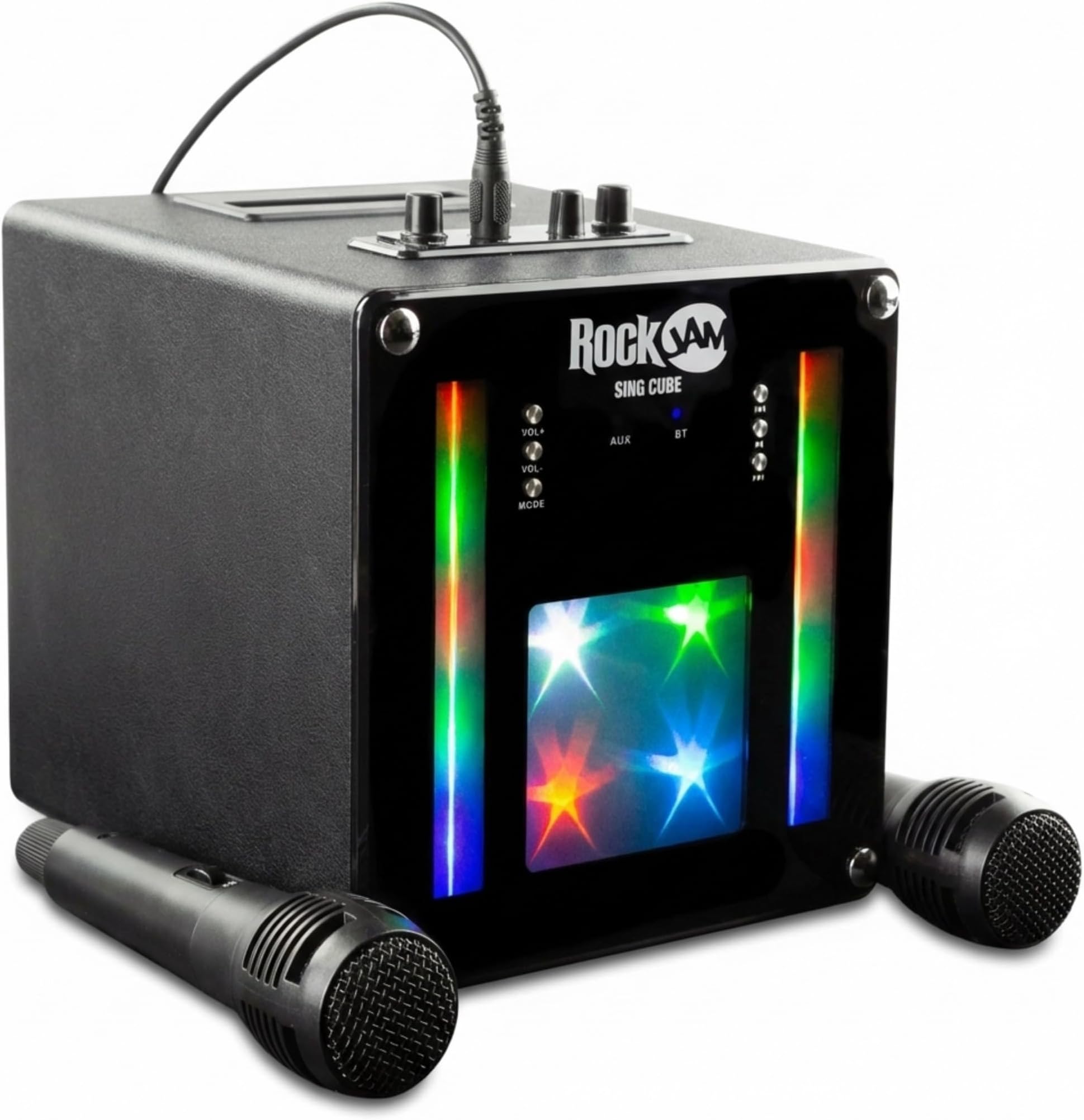 RockJam Bluetooth Karaoke Machine with Two Mics, Rechargeable