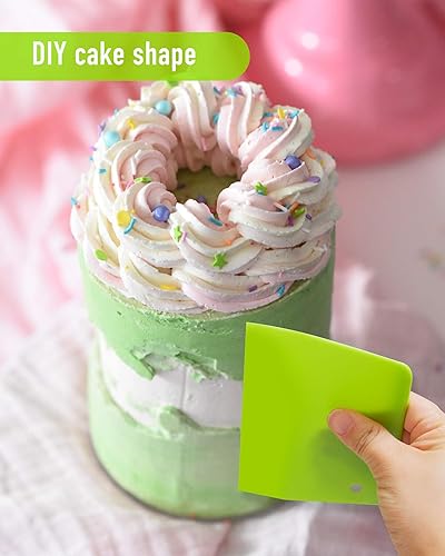 Miniatura 4 de Raspador de masa, cortador de masa de plástico seguro para alimentos, raspador de plástico flexible, práctico raspador de banco, raspador multiusos