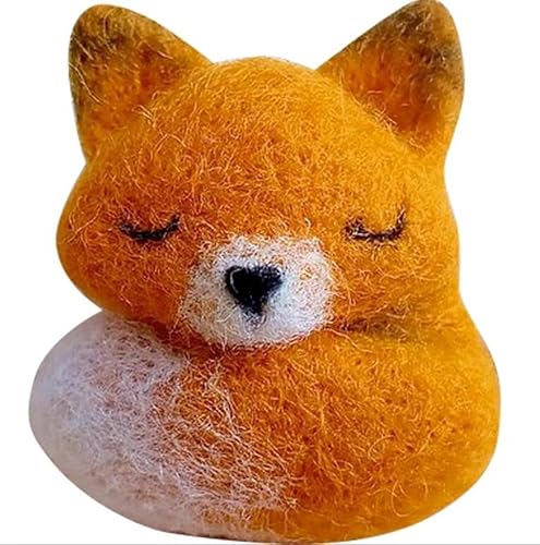 Miniatura 5 de WellieSTR Gama completa de kit de fieltro de aguja, juego de fieltro de lana de zorro para adultos y principiantes, incluyendo lana de roving,