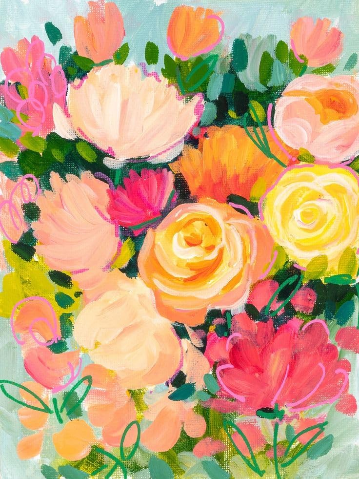 Image of Gamteldot Flower Stamped Cross Stitch Kits,11CT Cross Stitch Kits for Beginners,DIY Needlepoint Kits for Adults,Embroidery Patterns Art Crafts Kits for Home Decor and Gift