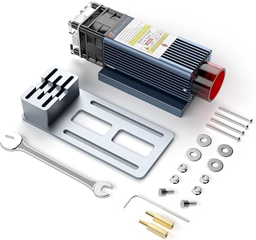 SCULPFUN Módulo láser S9, 5.5W-6W de enfoque fijo láser módulo cabezal conjunto para grabador láser y cortador con punto comprimido ultrafino de