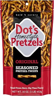 Dot's Pretzels Original Seasoned Pretzel Twists 16oz Bag - Buttery Spicy Crunchy Snack, 4.7 Stars 11K+ Reviews