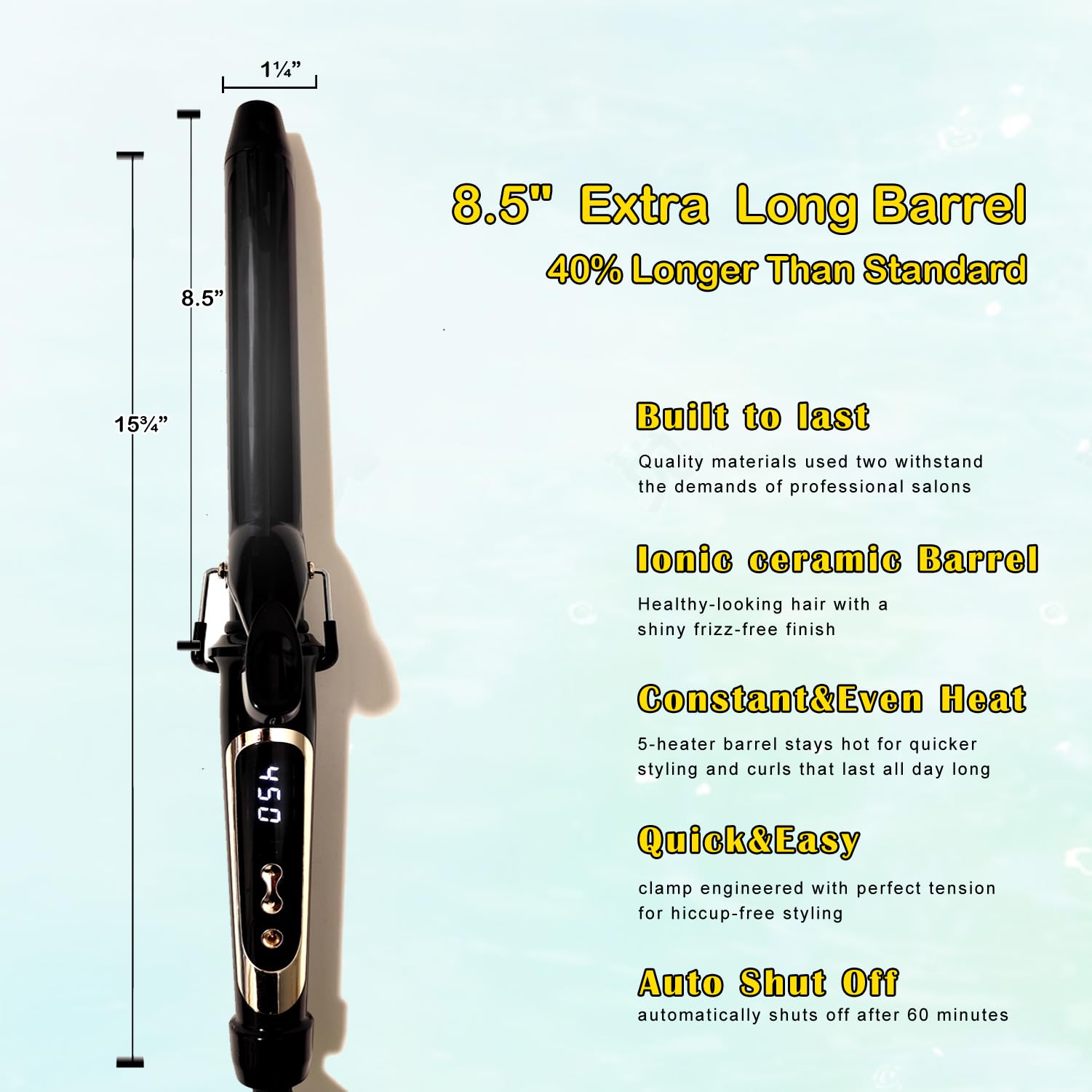 abp 1.25" Curling Iron - Long Barrel -3 abp 1.25" Curling Iron - Long Barrel -3