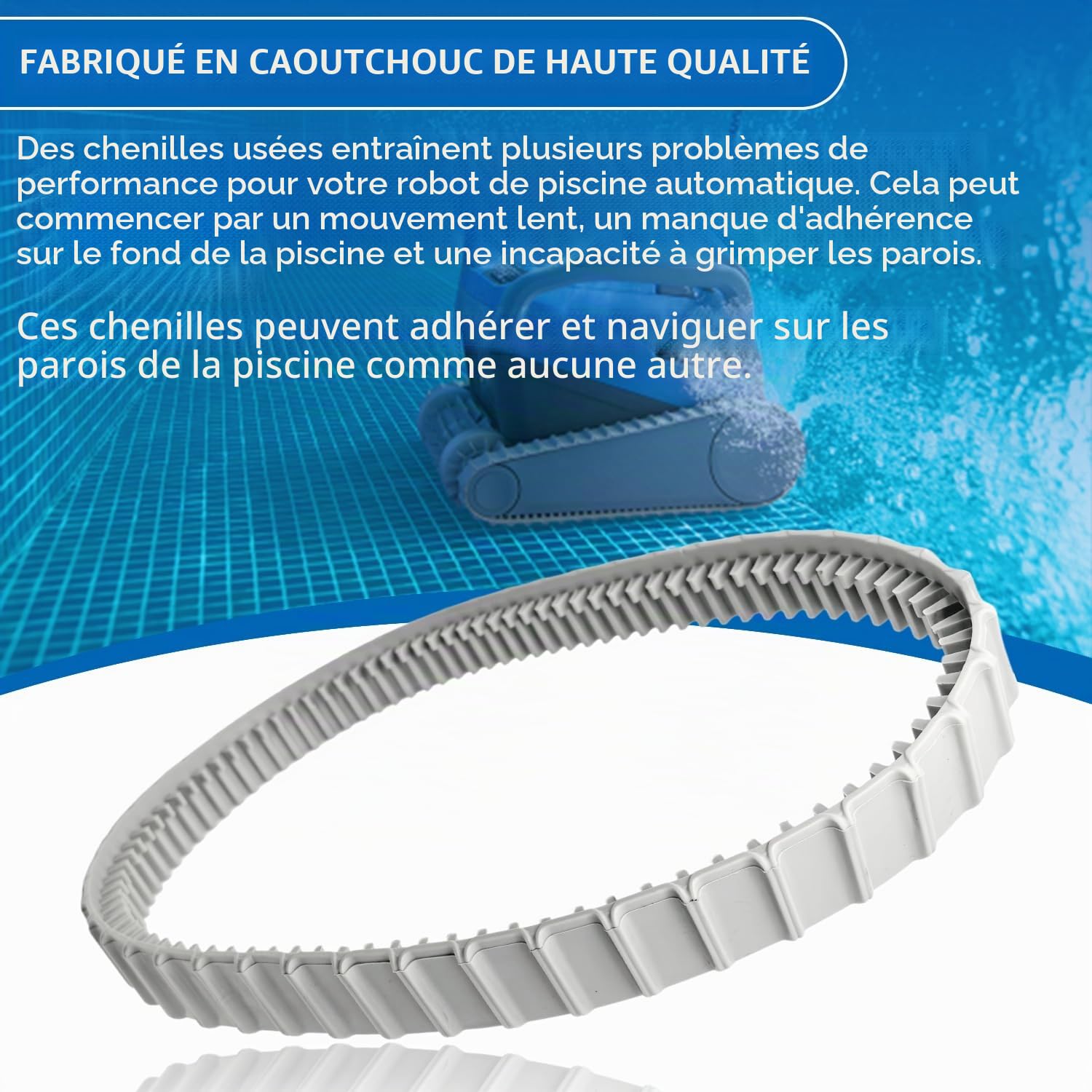 Maytronics Dolphin rails de rechange gris lot de 2 pour nettoyeur de piscine robotique 9983152-R2