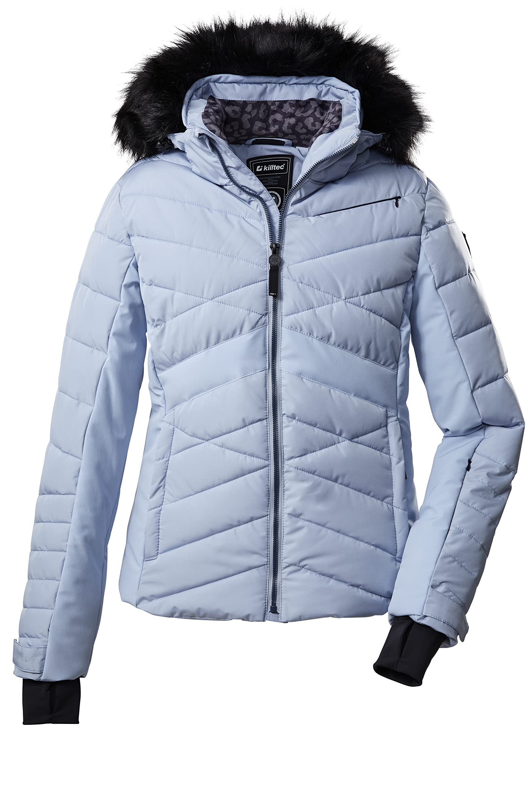 Killtec Women's Ksw 210 Wmn Ski Qltd Down Look Ski Jacket with Removable Hood and Snow Guard