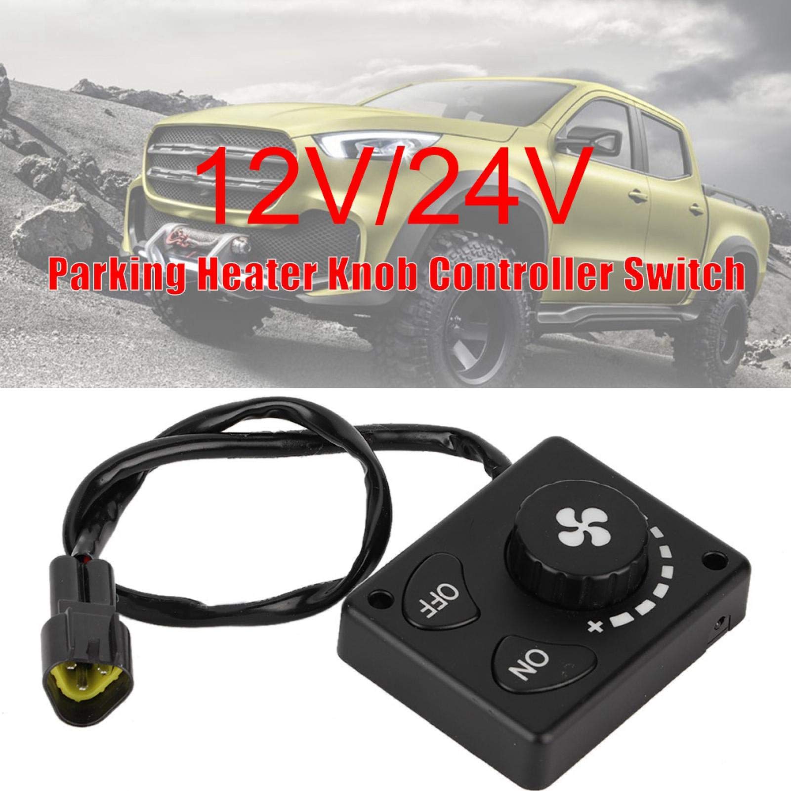 Nagrzewnica powietrza odpowiednia do 12v, sterownik ogrzewania postojowego Qiilu ， DC 12v/24v pokrętło ogrzewania postojowego przełącznik kontrolera do samochodu Cami