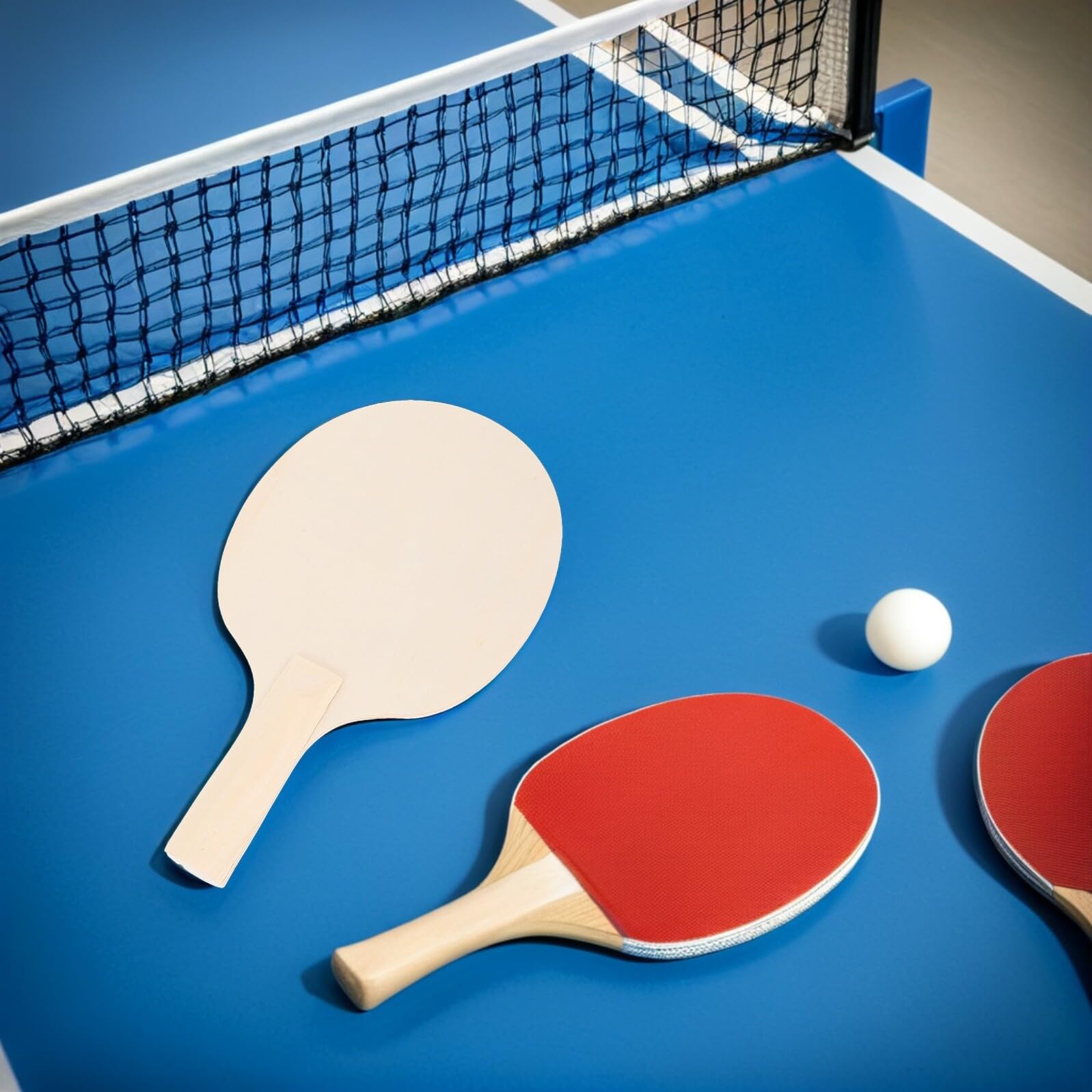 Healifty Paletas de Madera para Ping Pong 25x15 Cm, 12 Unidades sin Pintar para Manualidades y Entrenamiento, Raquetas Personalizables de Tenis de Mesa para Interior y Exterior