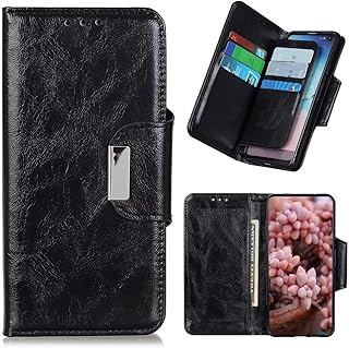 TUUNKMUY For Wiko Y52 Case, Shockproof Book Premium PU Leather Wallet Book Design Flip Folio Stand View Cover Card Slots Kickstand Magnetic Closure for Wiko Y52 Phone Cases black