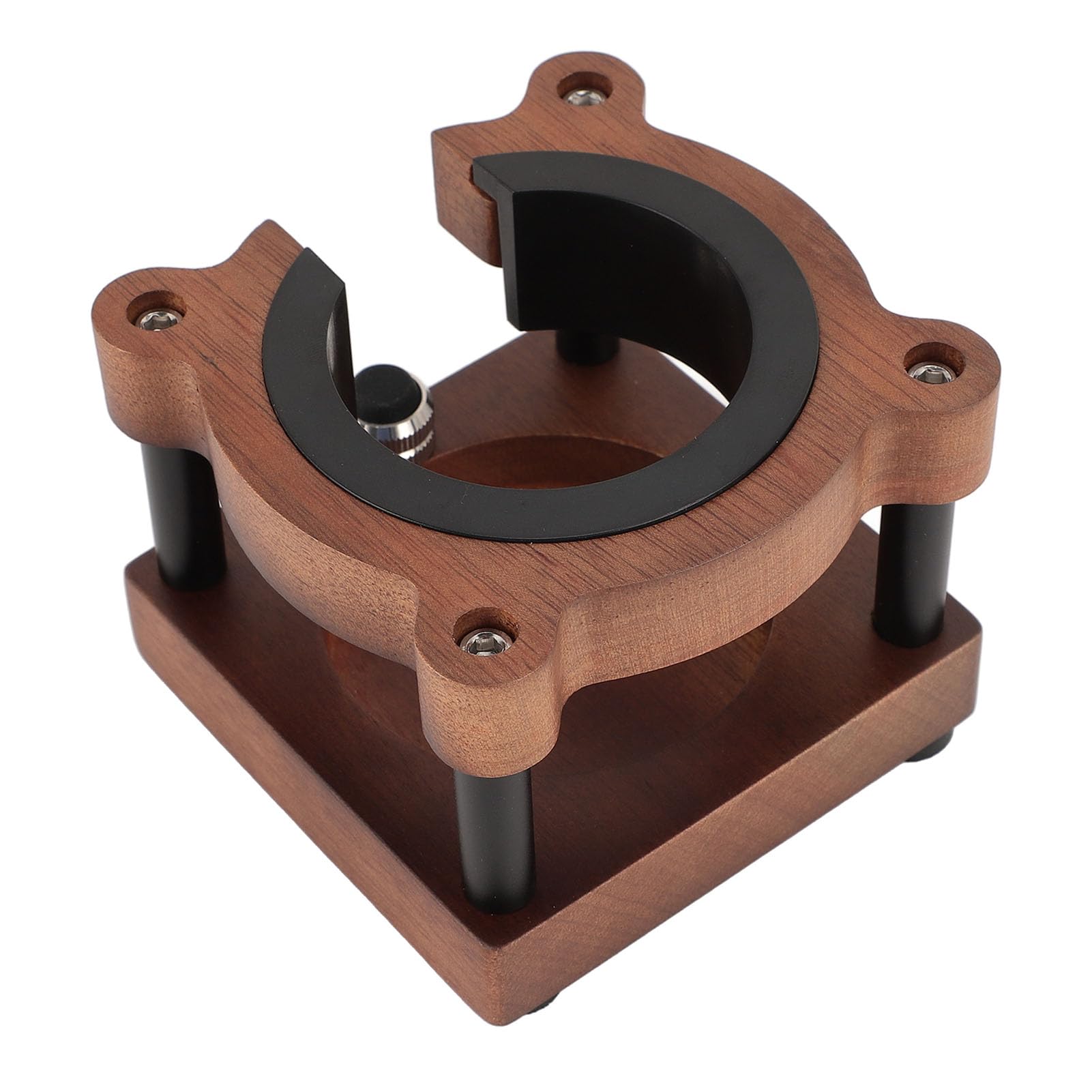 Soporte para tamiz de café de madera con forma de oso, soporte estable para tamiz de 51 mm, 53 mm, 58 mm, fácil preparación de café eficiente con base antideslizante
