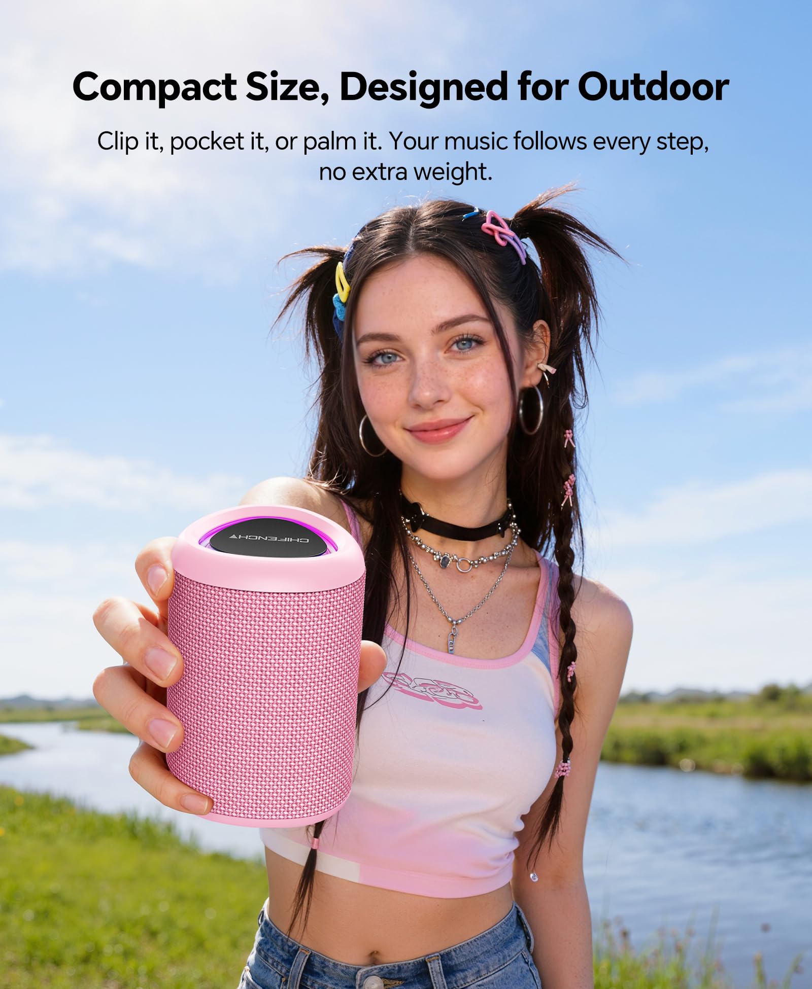 Portable Bluetooth Speaker Beach Essentials: Powerful Crystal
