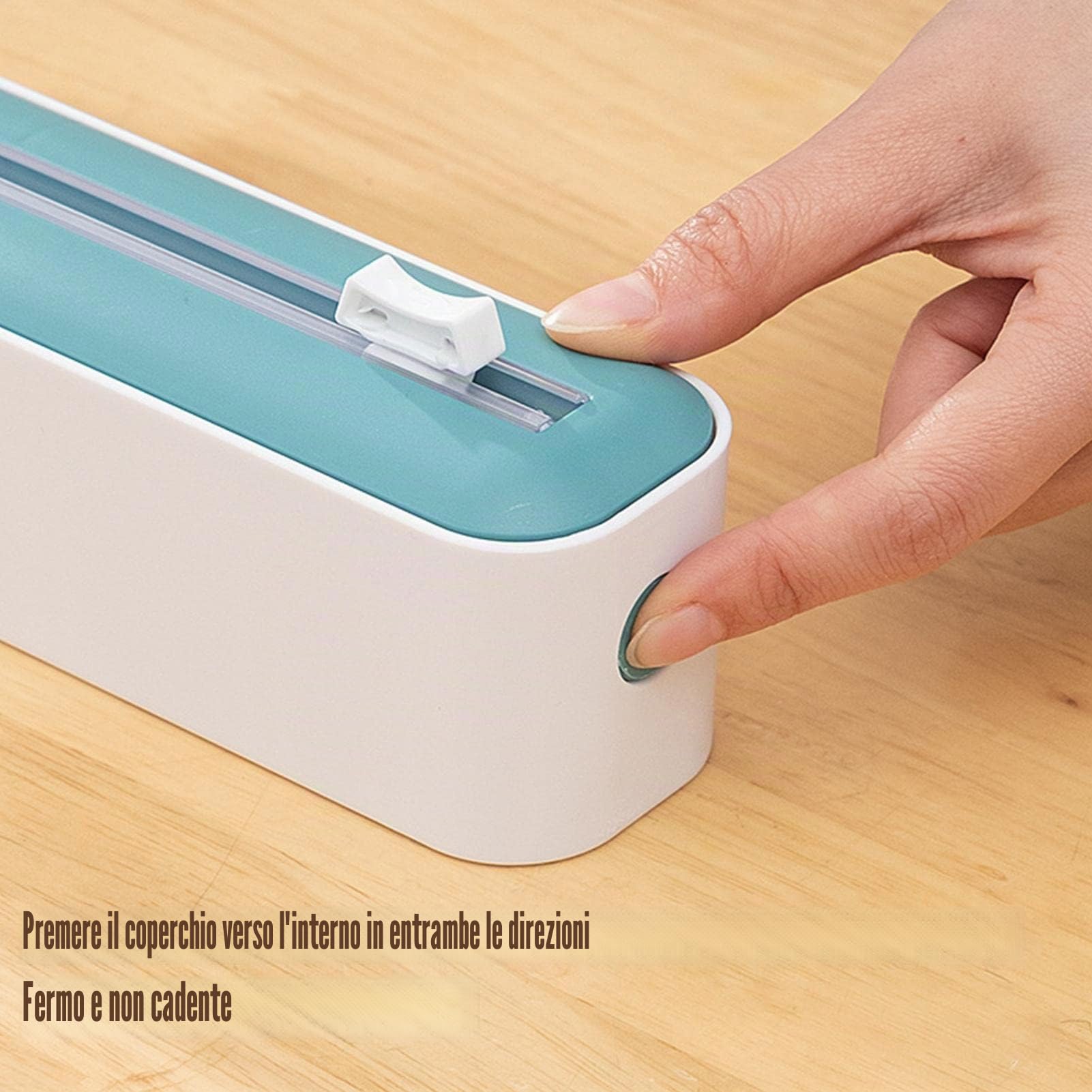 Distributore Di Pellicola Alimentare E Carta In Alluminio Con Taglierina, Dispenser Regolabile Da 15 A 30 Cm, Senza Plastica, Senza PVC, 3 Pezzi