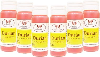 Butterfly Durian Flavoring Extract Paste, 25 ml (Pack of 6) — Concentrated Paste for Cake, Banh Pia & Mooncake — Tropical Baking Flavor