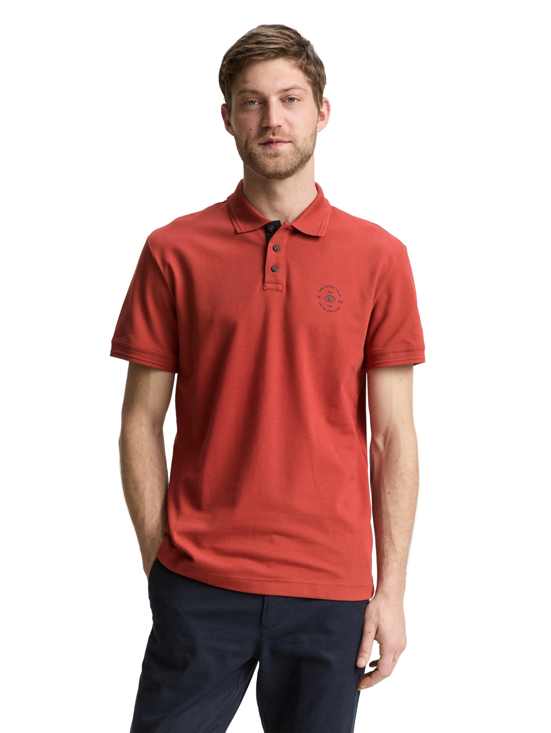 TOM TAILOR Herren Basic Poloshirt in Unifarben