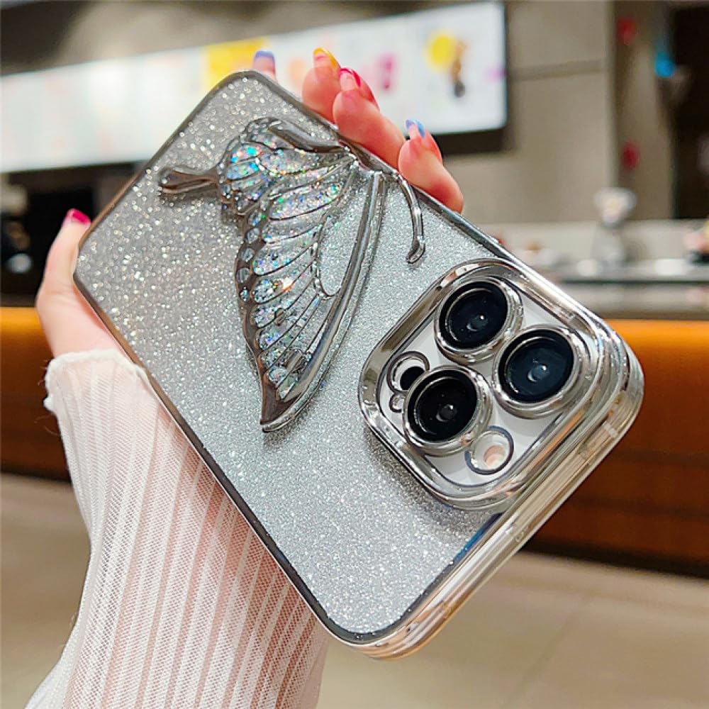 Étuis de téléphone transparents iPhone 12 Pro Max chic argent