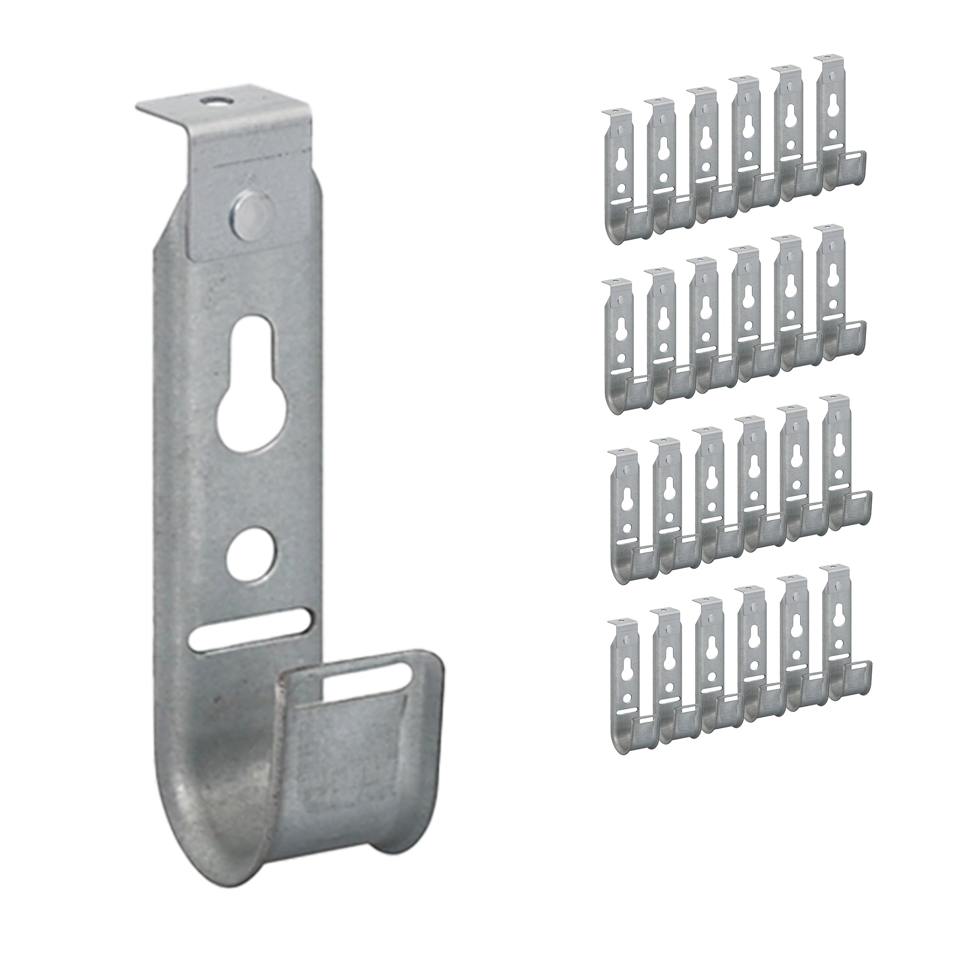 ICC Ceiling Mount J Hook 3/4” Without Retainer Clip - Galvanized Steel Cable Management Hooks for Hanging Cable - Rust-Resistant, EIA and TIA Compliant - 3/4 Inch 25 Pack